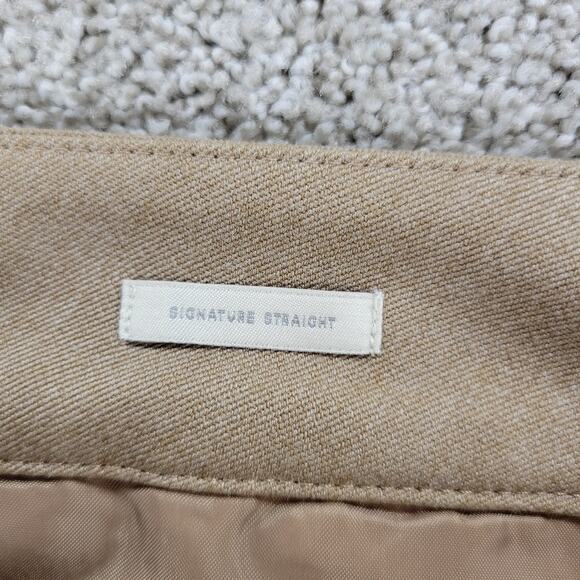 Talbots Womens Signature Straight Pants 12 Khaki Beige Office Career‎ Trouser - Picture 4 of 12